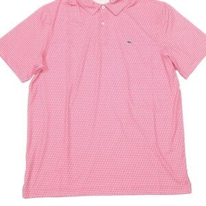 Vineyard Vines Performance Men's Sunset Pink Micro Golf Cart Polo XL